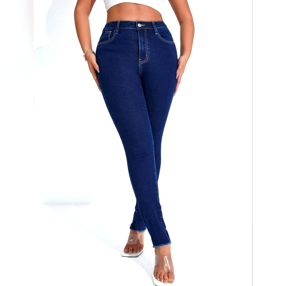 (30)🆕️👖Reitmans R Jean👖 Dark Blue Stretchy Jeans W 16"×L 38"